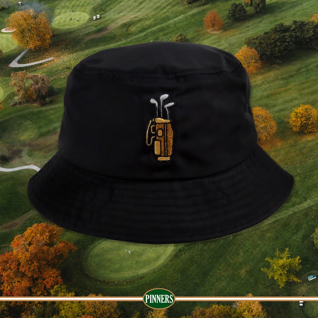 PinnersGolf's tweet photo. Pinner's Golf 🏌️‍♂️⁠ - Inaugural Season Collection Coming Soon.⁠
⁠
Pinner's Golf - Golf Bag Logo Nylon Bucket Hat (Black)⁠
⁠
Sign up for VIP access now at:⁠
https://t.co/3Xo70LIuNf⁠
⁠
#golf #golfing #golfapparel #golfequipment #ropehat #goldenbuckets #pinners #pinnersgolf https://t.co/oQsZGk1cNM