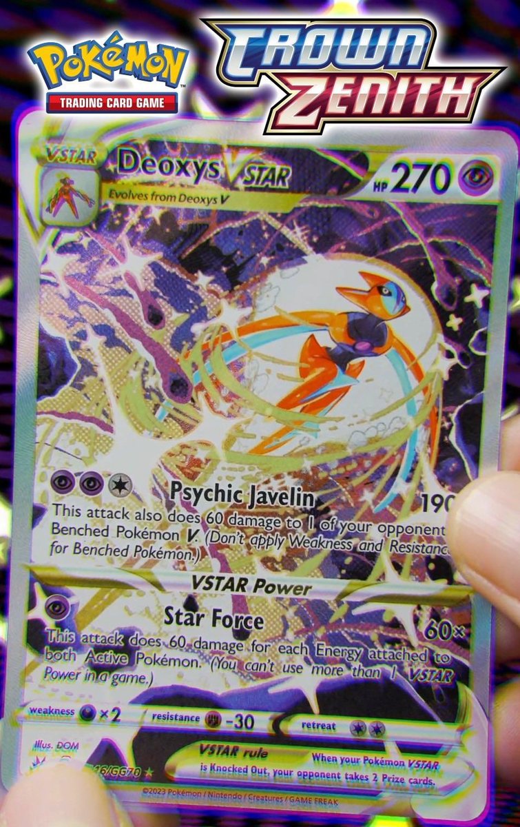 PokeBeach On Twitter English Deoxys VSTAR From Crown Zenith 
