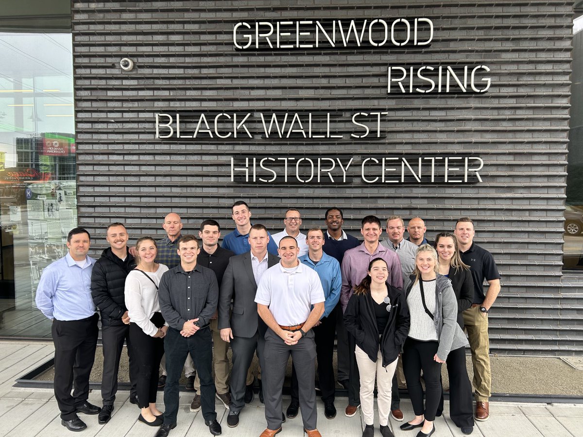 TPDMarkJr's tweet photo. A great experience for ⁦@TulsaPolice⁩ Recruit Class 123, as they visited ⁦@GreenwoodRising⁩ to better understand history and all communities that they will be serving in ⁦@cityoftulsagov⁩ in just a week. A true thanks to Mr. Phil Armstrong for the tour. https://t.co/tJc3SXxtwM