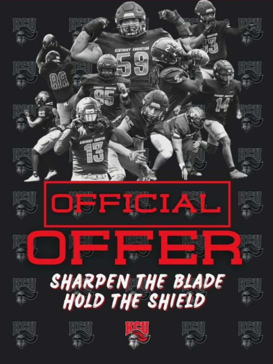 BenStowe10's tweet photo. Blessed to receive an official offer from Kentucky Christian University 
@GoKnightsFB @chadvanderhoof4 @CoachRussKCU @SCFBrecruits @RecruitGeorgia @jwindon35 https://t.co/V19B0PG8oa