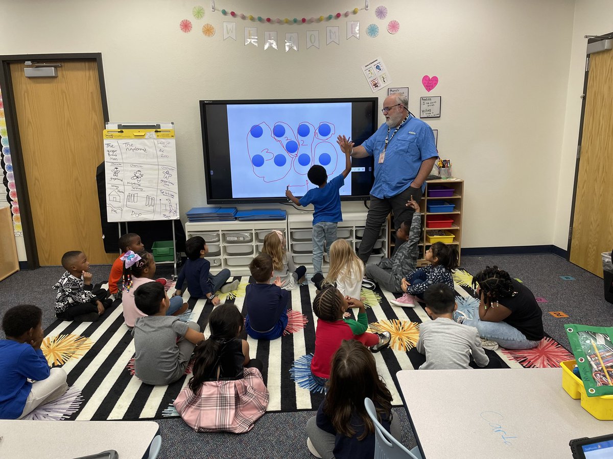 Thank you <a href="/DivokyJeffrey/">Jeffrey Divoky</a> for coming into our Kindergarten classroom and doing number talks with us. The kids loved it! <a href="/McneilKinder/">McneilKindergarten</a> <a href="/McNeilElem/">McNeil Elementary</a> #mymisd #McNeilElem #Kindergarten