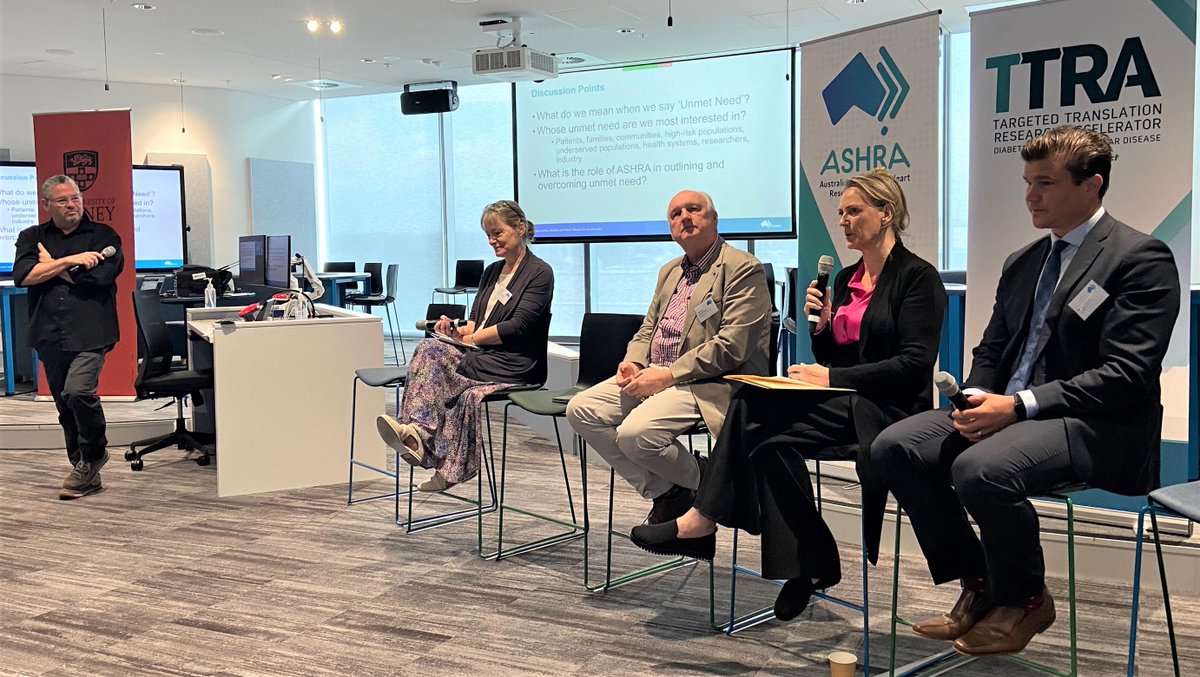 MTPConnect_AUS's tweet photo. Professor @adhbrown chairs the first panel session with @AlisonBeauchamp @profaw @RayMessom and @Tonic_Karen discussing the unmet need in cardiovascular disease research and what @ASHRAccelerator's role is in overcoming this need. #ASHRASummit https://t.co/rnz7rlbBBT