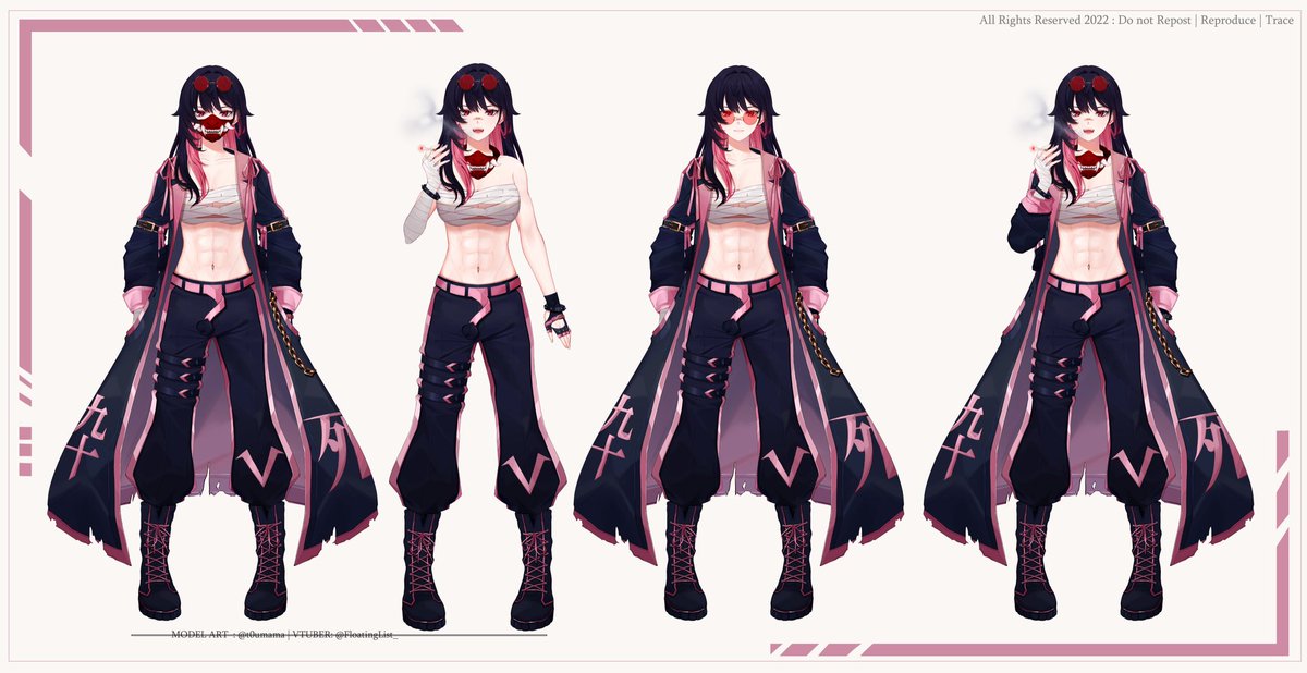 Flan, Delinquent Vtuber 🚬 ️‍🩹 on Twitter "My other poses & reference