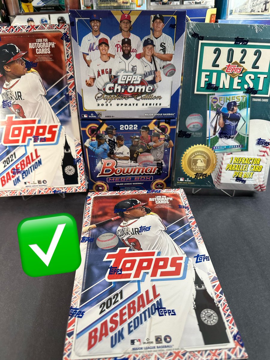 certifiedcards's tweet image. 🚨Want to break this soon; adding ANOTHER 2021 Topps UK Edition Hobby Box to the break! 

NOW A 5 BOX BREAK 

📍Still $23/spot 

📍Link to get in: certifiedsportscards.com/product-page/q…

📍Retweet for your chance to win a Julio Rodriguez Allen &amp;amp; Ginter X Black Rookie!