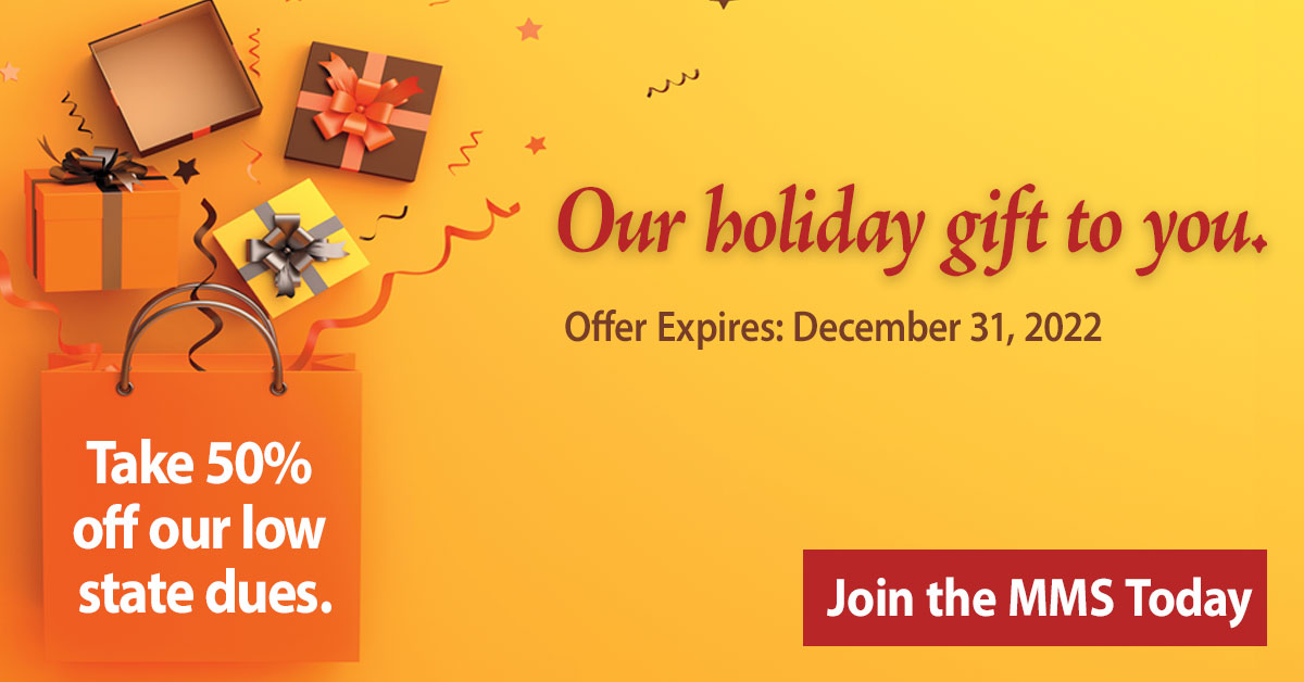 Calling #Massachusetts #physicians: We have reduced our introductory dues by $100 for any new MMS member. Enjoy member benefits valued at $1,000+. Support #OrganizedMedicine and your patients. Get the discount code here: massmed.org/holiday/