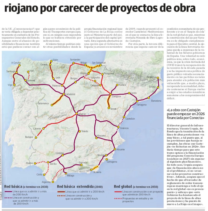 aalvaropalacios's tweet photo. Cosas como éstas deberían preocuparnos un poquito más.  Cuando nos vuelva ese #riojanismo a la cabeza hay que recordar la importancia real de #LaRioja

#ferrocarril #avanzar #nosomosnadie https://t.co/OtEmPj6YyY