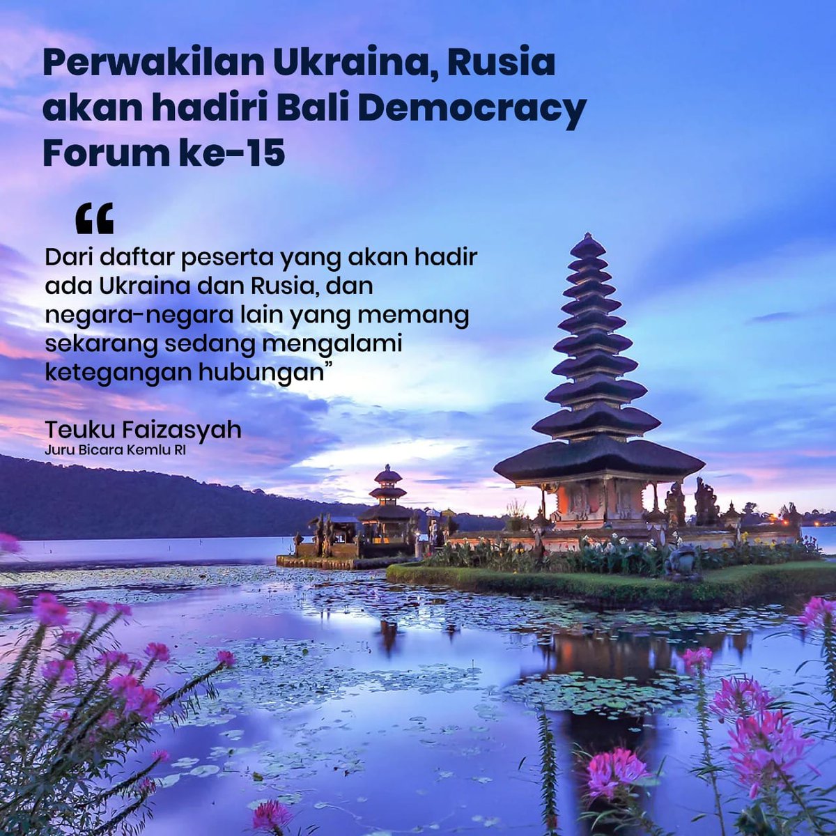 apatubrow's tweet photo. luar biasa banget, lagi dan lagi Bali menjadi tempat kegiatan #BDF15
Bali Democracy Forum yang dihadiri sama negara negara lain https://t.co/TxRR8JaHtJ
