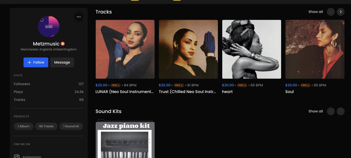 Reached over 20k plays on  <a href="/BeatStars/">BeatStars</a> <a href="/BeatstarsStudio/">BeatStars Studio</a> 🔥

New neo-soul instrumental out now.

beatstars.com/beat/lunar-neo…