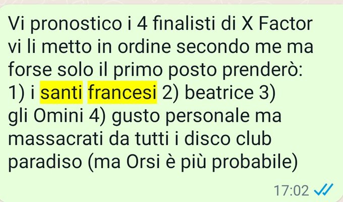 Il 5 novembre scrivevo il mio pronostico, purtroppo saltato #XF2022 https://t.co/UwcUHqXiex<a href="/tag/xf2022"class="tags"><span>#xf2022</span></a>