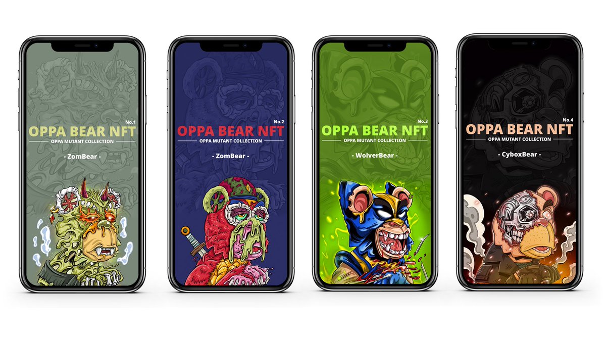 OppaBearEvo's tweet photo. Our Mutant Oppa Bear on the mobile screen! ❤️☺️✅✅❤️🔥🍮🤩🔥🎉
.
#OppaBear #OppaBearEvolution #MutantOppaBear https://t.co/2ULX4eU7ps