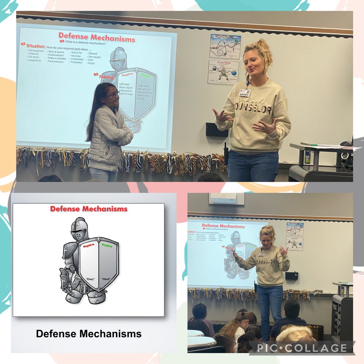 COUNSELING LESSON! 5th Grade! DEFENSE MECHANISMS! Who chooses your defense when you’re in a pressure situation? Protect your feelings! Do it in a positive way! #schoolcounseling #scchat 💃🏼🎉 <a href="/WhyTry/">WhyTry</a>