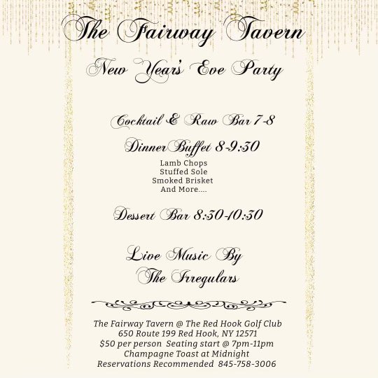 RedHookGolfClub's tweet photo. Check it out, The Fairway Tavern is hosting a New Year’s Eve party. ⛳️ https://t.co/yFUu8FSabN