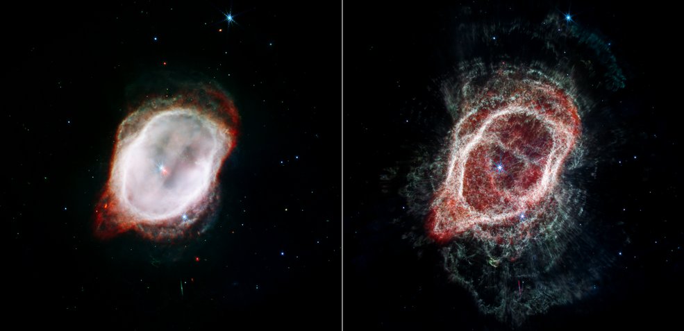 NASA (@nasa) on Twitter photo Observations from <a href="/NASAWebb/">NASA Webb Telescope</a>'s Southern Ring Nebula, reveal the hidden stars that give the nebula shape and uncover details of the size of the central star that created it. Learn more: go.nasa.gov/3UKFOBs Observations from <a href="/NASAWebb/">NASA Webb Telescope</a>'s Southern Ring Nebula, reveal the hidden stars that give the nebula shape and uncover details of the size of the central star that created it. Learn more: go.nasa.gov/3UKFOBs
