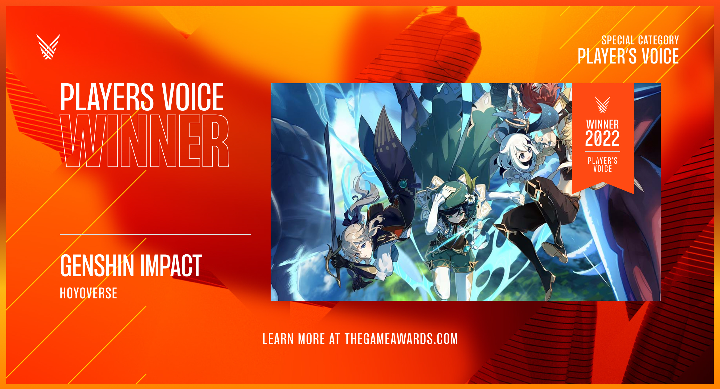 The Game Awards on X: .@GenshinImpact takes home the award for