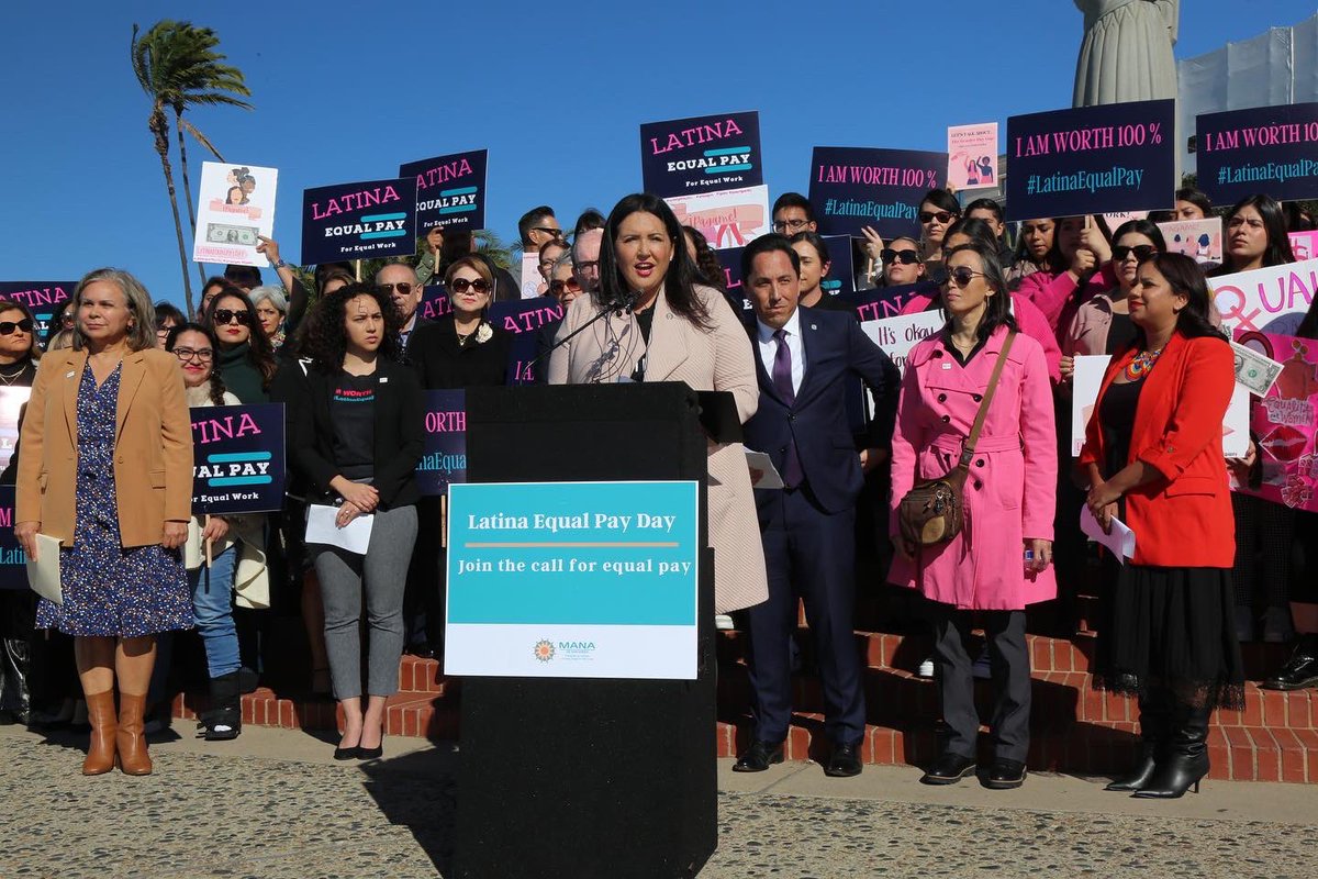 #LatinaEqualPayDay, I was proud to lead a countywide call to end the gender wage gap for Latinas. Thank you @mayortoddgloria, @mana, @chicanofed @sdlrla @MAAC_1965 joining in support.  #Trabajadoras #OwnYourPower2022 #latinaequalpay