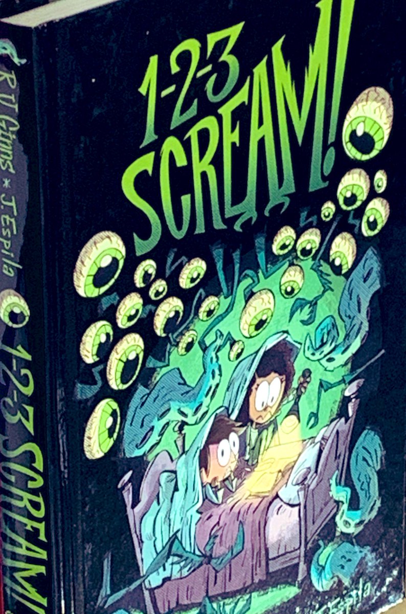 I’m ready to read 1-2-3 Scream, a book of short stories that author @rginns rightly promotes as Goosebumps + Captain Underpants. Can’t wait to add the stickers so our #SudleyFamily students can borrow it! Thank you @BookwormCentral for hosting librarians tonight! #PWCSLibraries