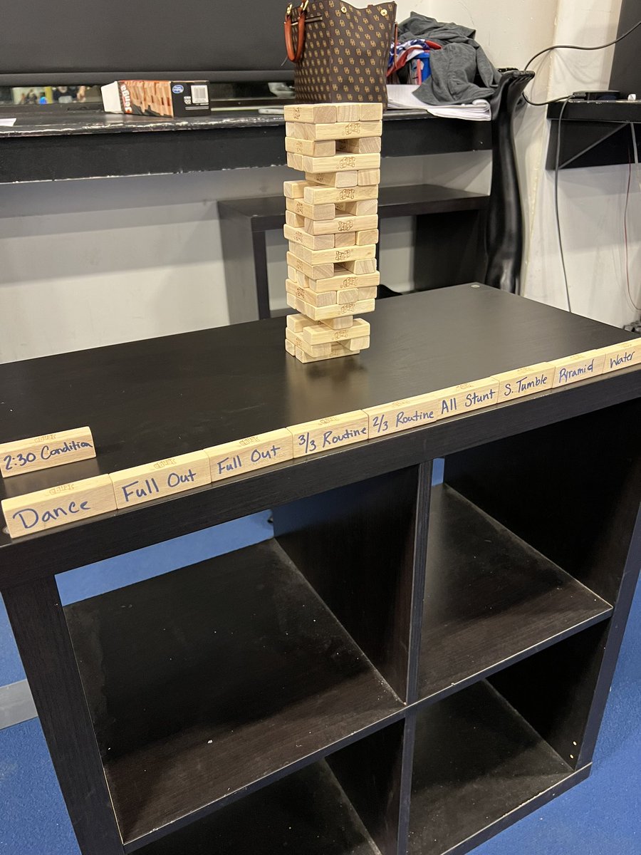 BMSFlamesCheer's tweet photo. Noting like a little Cheer Jenga on a cold rainy day!! ππ§‘π£ #funwhilewework #cheer #tiredtonight https://t.co/6EEv3mRuPW