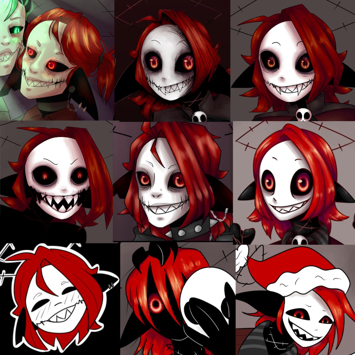 Shark_Creates's tweet image. I did the #artvsartist thing with JUST pictures of me hehe

Some of them are really old though, maybe I'll do another one of these with more recent artworks, I just thought this was funny &amp;gt;:D

#artvsartist2022 #Vtuber