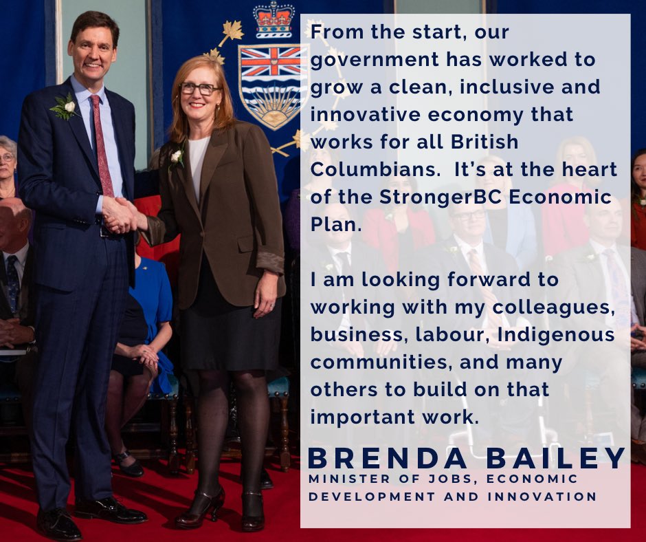 I’m honoured to have been appointed as the cabinet minister to my dream portfolio, Jobs, Economic Development and Innovation, otherwise know as team JEDI 🙌🏻

I’m looking forward to working hard to serve the people of BC and build a #StrongerBC