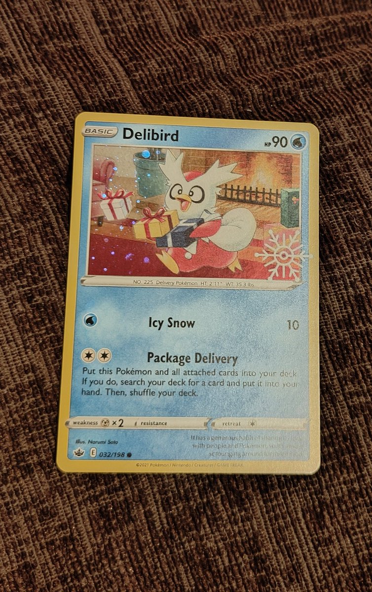 OfficialTomGame's tweet photo. Day 8, love this delibird

#Pokemon #pokemonCards #PokemonTCG https://t.co/SzB0WbGP2r