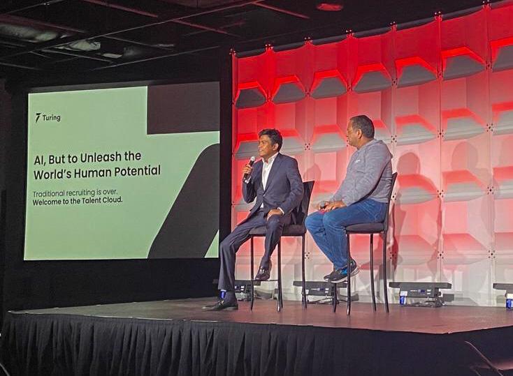 turingcom's tweet image. Keynote session 📽️

In conversation with @ashugarg partner @FoundationCap &amp;amp; @jonsidd CEO &amp;amp; Founder @turingcom 

#Boundaryless #Conference