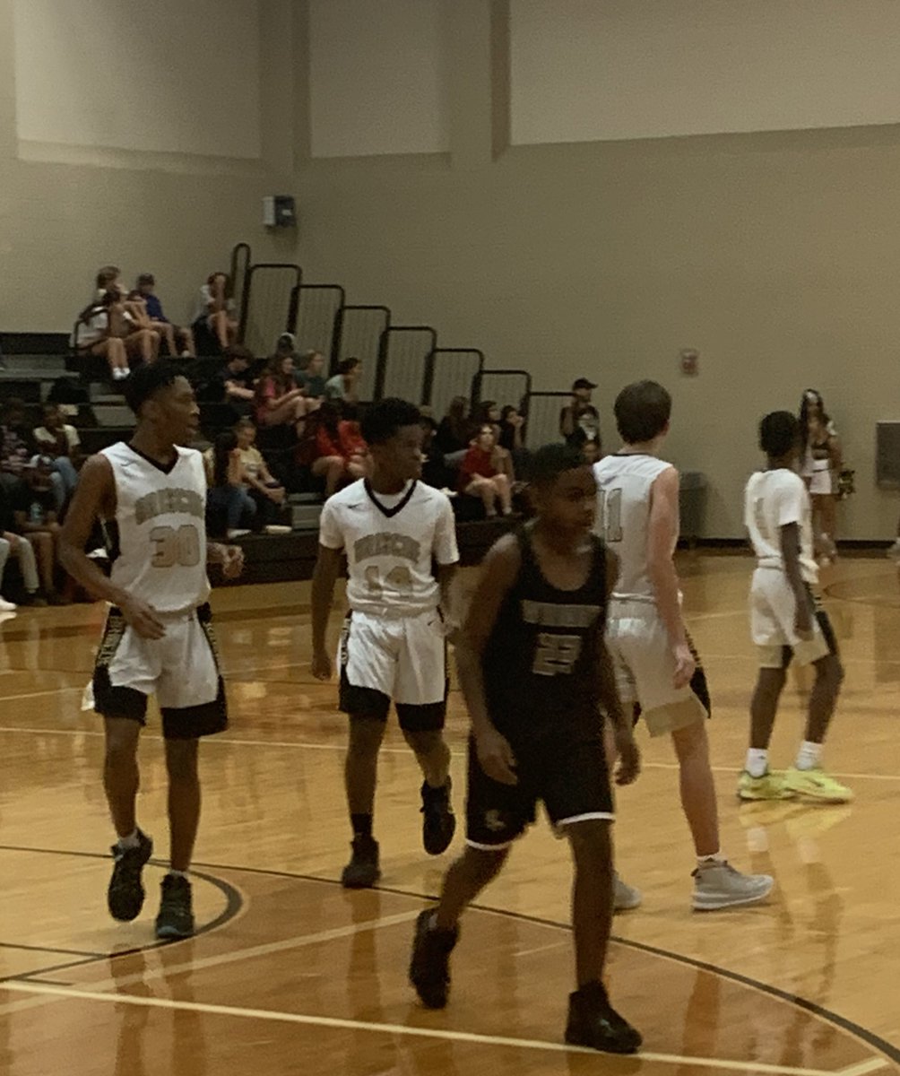 BJHAthletics's tweet photo. The @briscoe_eagles 8B boys basketball team wins 43-15 improving to 5-1 overall and 2-0 in district play. Leading scorers were Brandon Barrett with 12pts and Cannon Volf with 7pts. #PTN @FosterHSBBall @lcisdathletics @fbherald @kruckercoog https://t.co/EefWt2xU8d