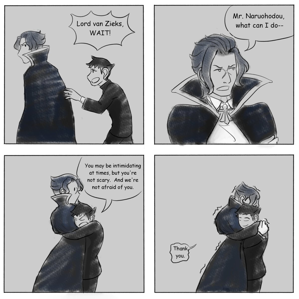 Consider this a sort of rybrry sequel to my more recent haunted house drawings.  Because sometimes the intimidating friend is self-conscious and in need of some reassurance.