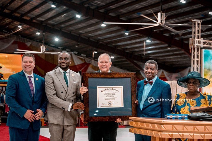 PastorEAAdeboye's tweet photo. Let Somebody Shout Hallelujah !!
I want to thank @oralrobertsu for this honor and will like the Institution to know that it has been received with all our hearts and we are extremely grateful. I made a little research and found that the number of people with more than three https://t.co/HTLr5NKBTa