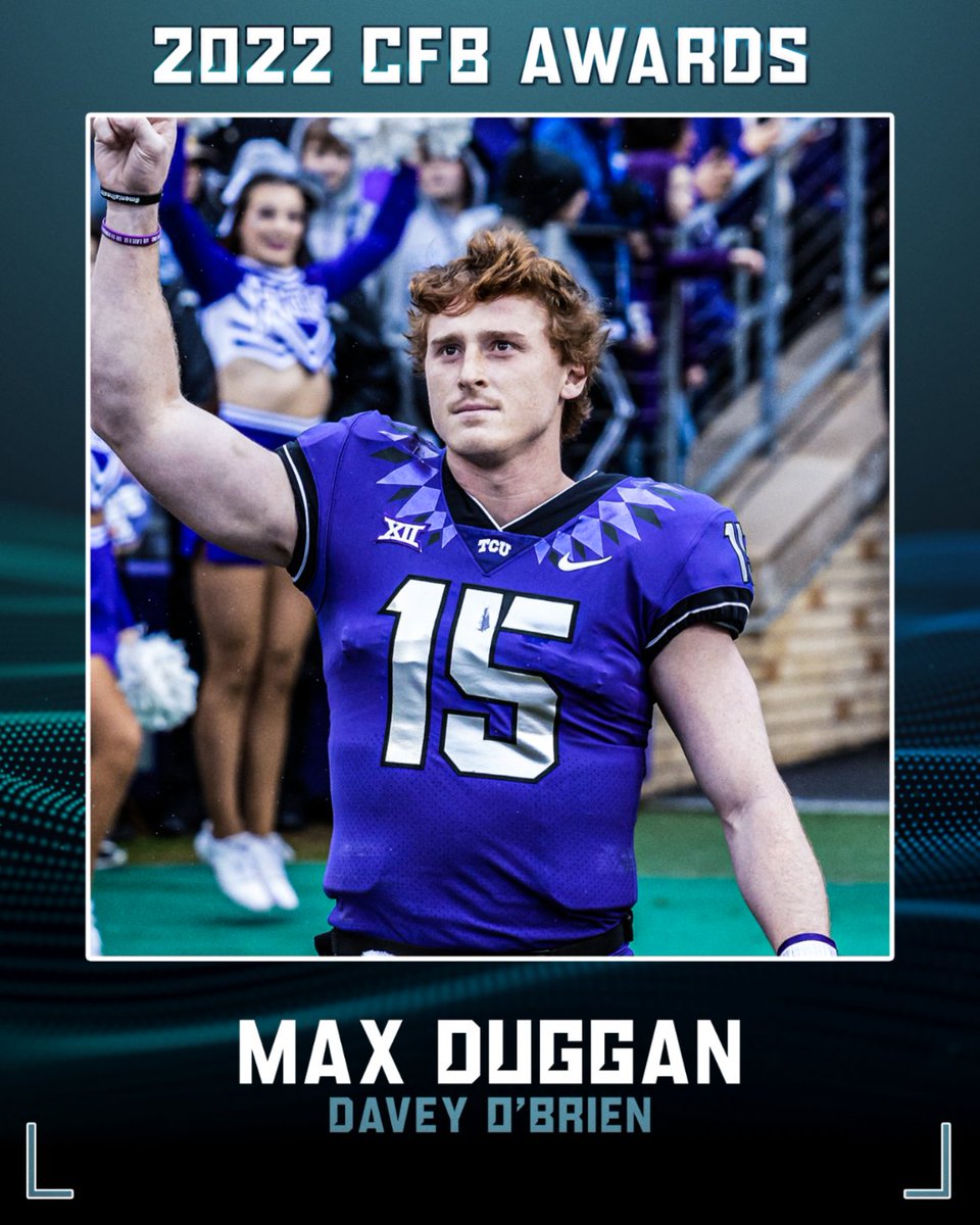 The best passer in all of college football! 🎯

TCU's Max Duggan threw for over 3,000 yards and scored 36 total TDs this season!
