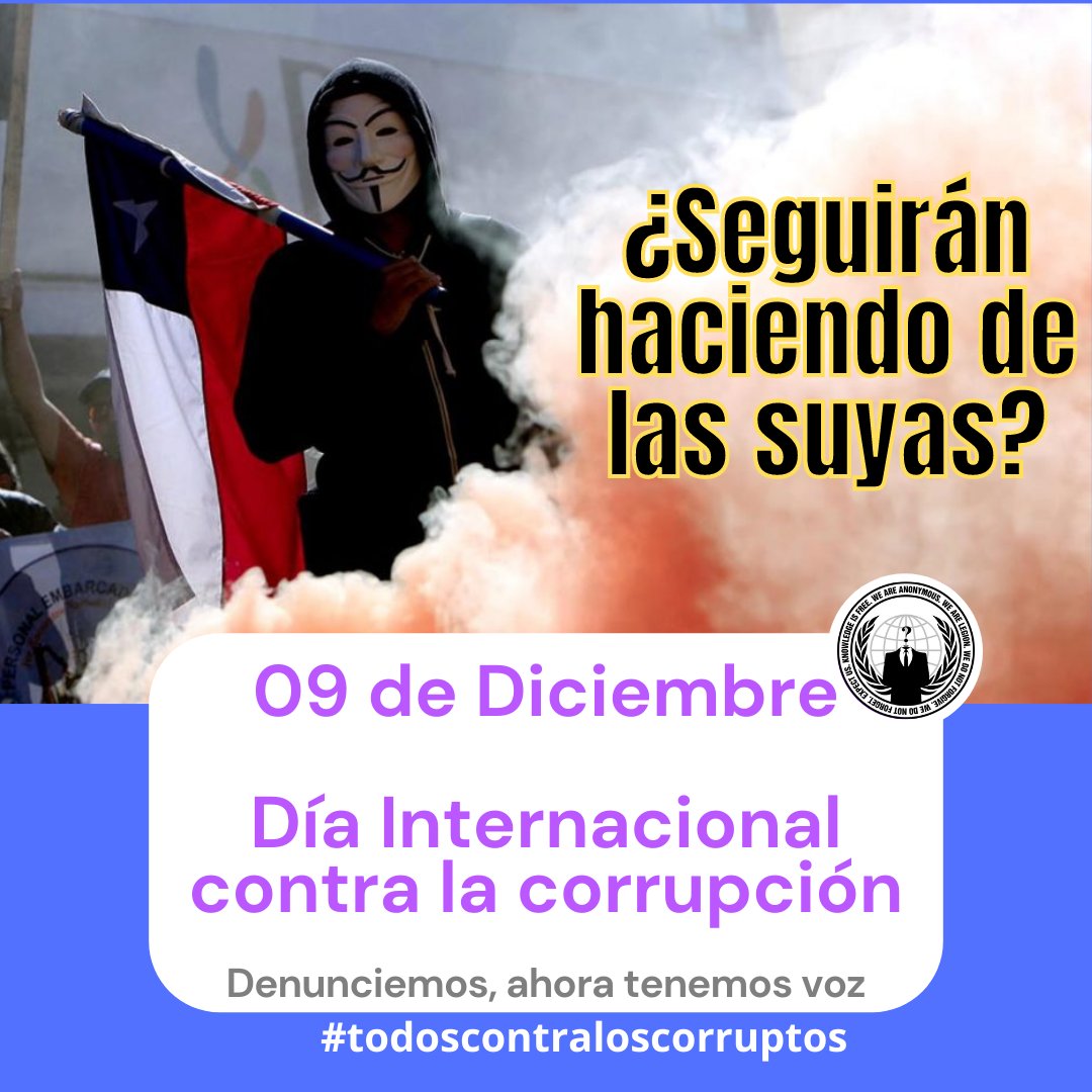 ucsi4region's tweet photo. Comparte, 9 de diciembre Día internacional CONTRA LA CORRUPCIÓN, se multiplican los casos y son noticia de un día, pero los ciudadanos debemos estar en contra de esta epidemia que se ha instaurado hace años, especialmente en los privilegiados políticos de todo sector.... https://t.co/9cPDjKxc0T