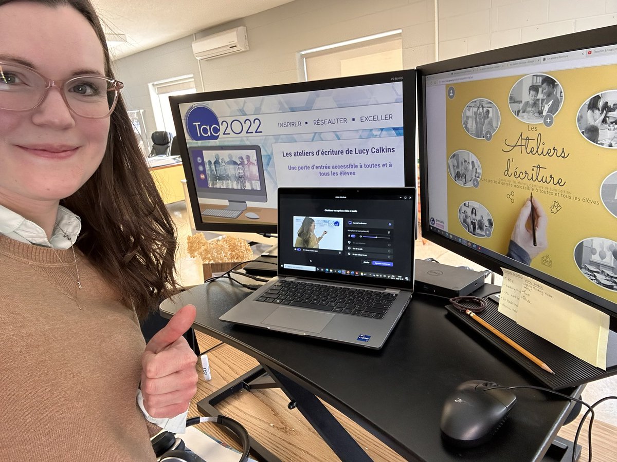 J’ai tellement aimé apprendre au colloque #TAC2022 aujourd’hui! De plus, animé avec <a href="/monique_jodoin/">Monique Jodoin</a> fut un réel plaisir! Vive les ateliers d’écriture! #devprof #pedagogie #CSCDGR