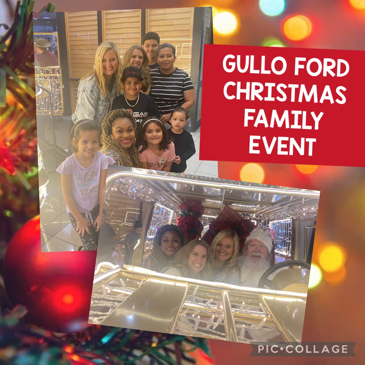 GULLO FORD CHRISTMAS FAMILY EVENT was a huge celebration with some of our families this holiday season! 🎄🎉 We got a pic with Santa! 😜
