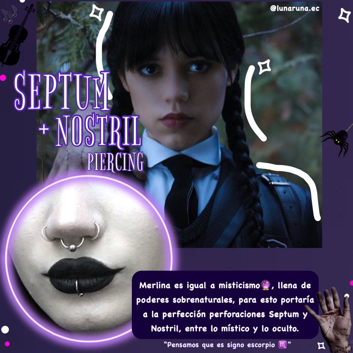 LunarunaE's tweet photo. Amamos las perforaciones #septum y #nostril 🖤🕷🤍 https://t.co/fB4UvPYvuG
