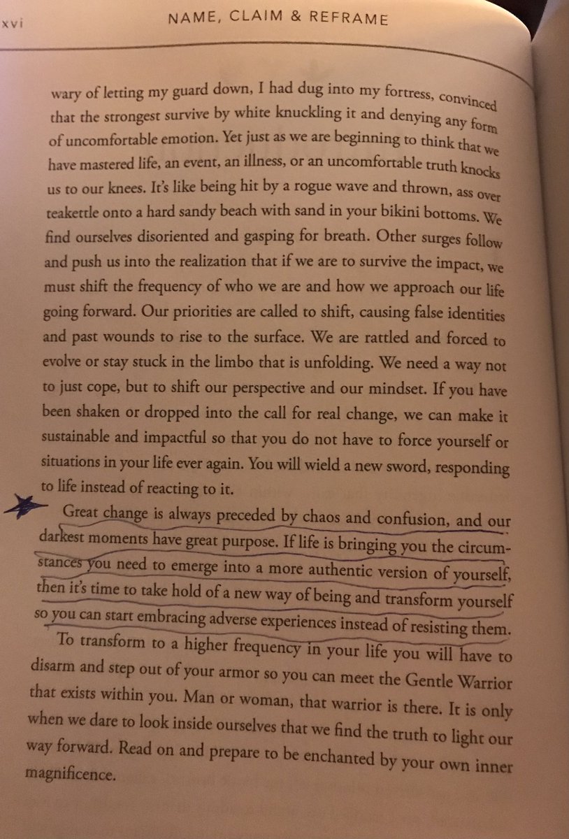 ByronErnest's tweet photo. “Great change is always preceded by chaos and confusion…have great purpose.” I truly appreciate the signed advance copy of Andrea DeWitt's new book, #NameClaimReframe: Your Path to a Well-Lived Life. Pre-order now on @Amazon: https://t.co/onIdG0kyEY @beckyrbnsn @weaveinfluence https://t.co/96rB7ySGws