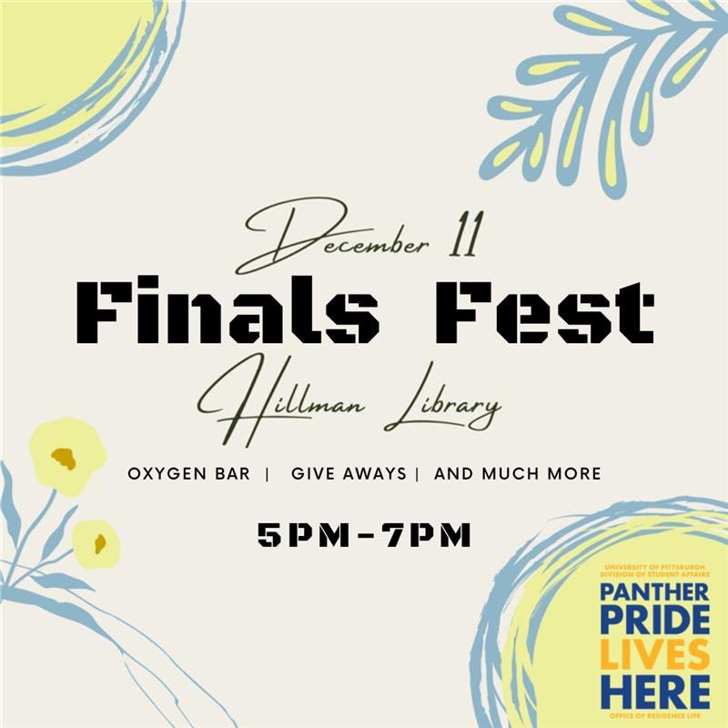 Head to Hillman on Sunday for an oxygen bar, prize wheel, coloring pages, DIY stress balls, and the C4C in the library will be open as well with some activities available!