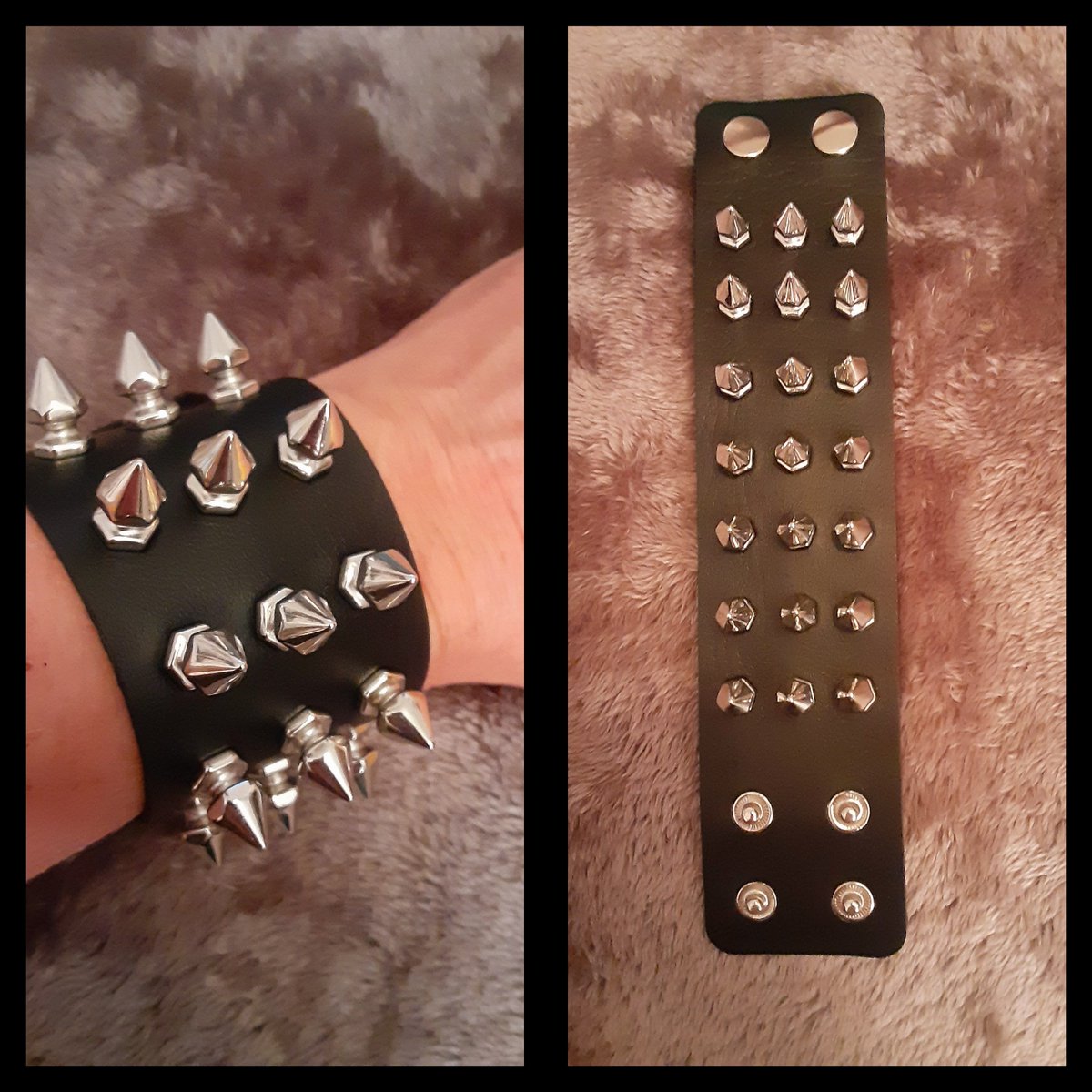 LauraPaparazzi's tweet photo. These are not your Grandma's pearls!! Look bad ass in one of these leather stud wrap bracelet. only $8 Make great stocking stuffers #holidayshopping #laurarocksjewelry #orderup #laurarocks https://t.co/29U7YxtuNU