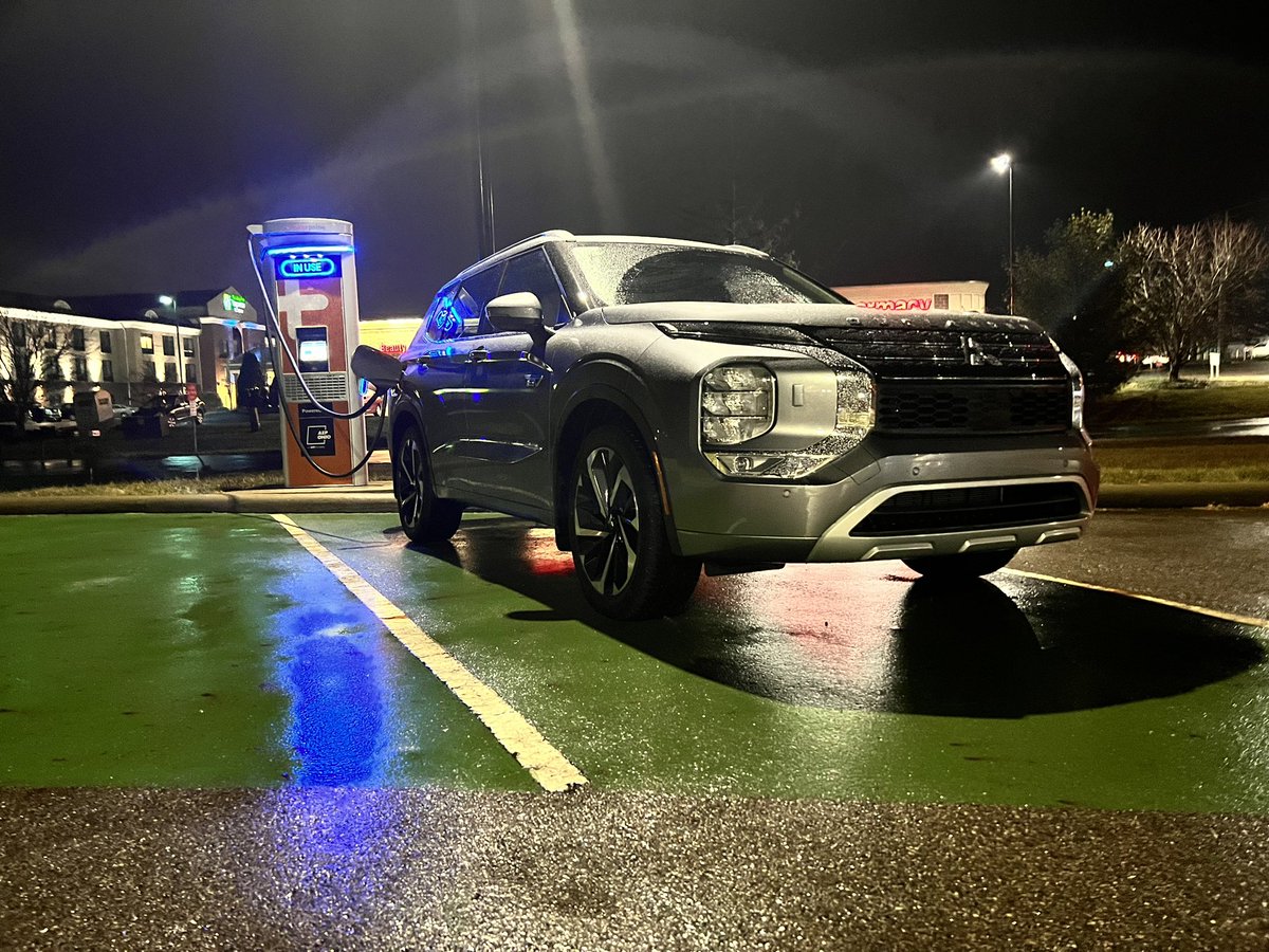 McClintonAuto's tweet image. We’re DC Fast Charging the 2023 @mitsucars Outlander PHEV for the first time.