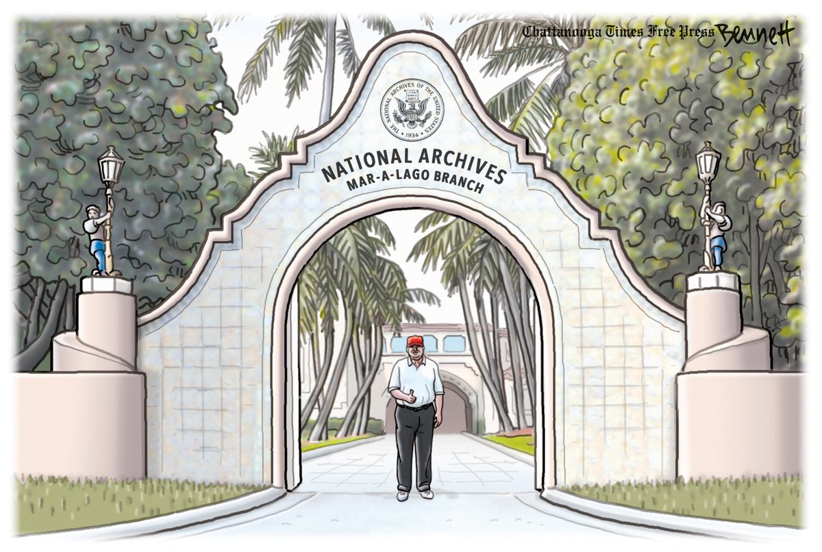 BennettCartoons's tweet image. 12/9/2022- National Archives #Trump #TrumpDocuments #TrumpIsANationalSecurityRisk #NationalArchives tinyurl.com/ye2x2r4a