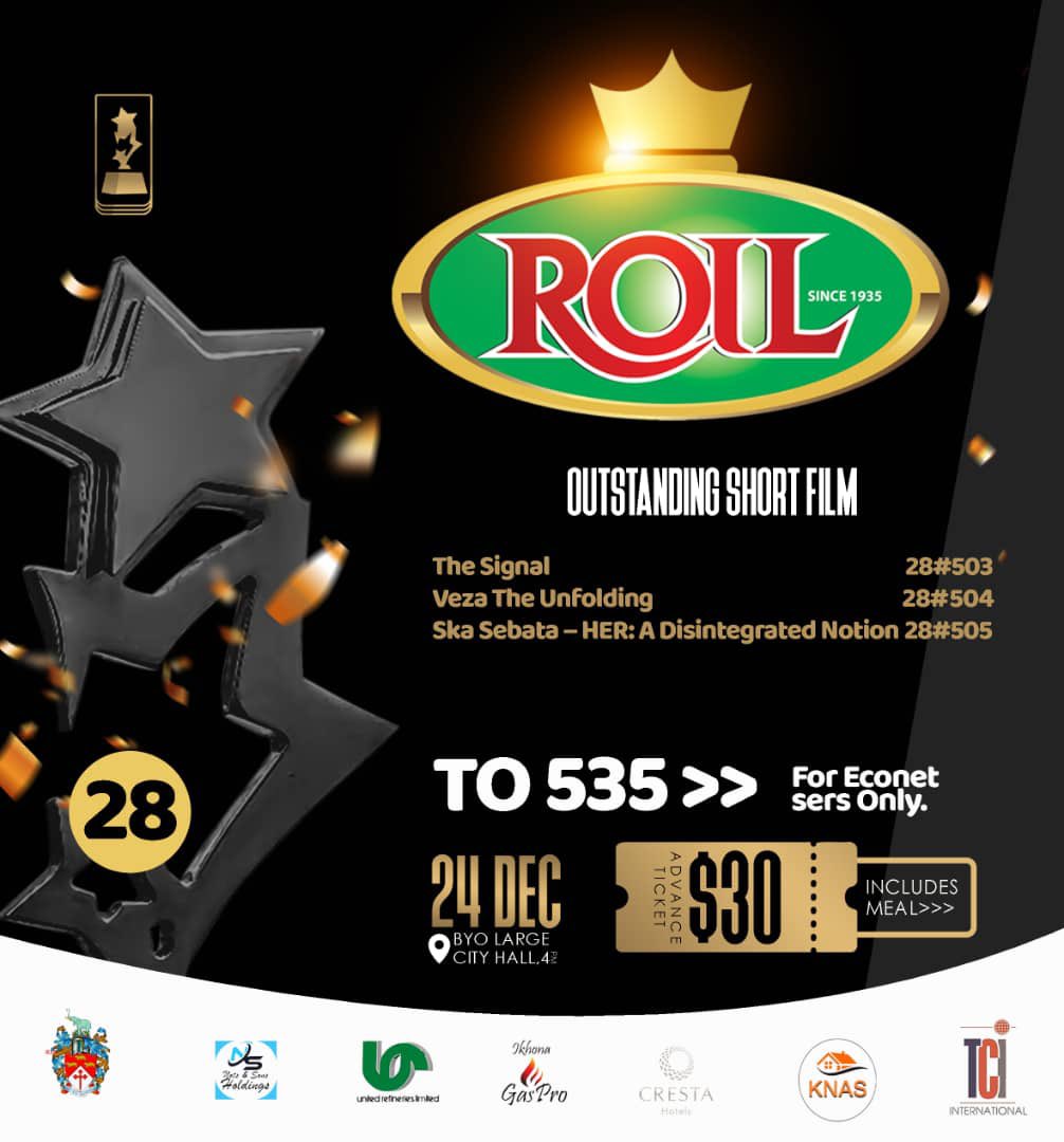 ByoArtsAwards's tweet photo. Category 28 of #RoilBAA6 celebrates short films from our motherland.
To vote for the Outstanding Short Film.
Category #NomineeCode and send to 535 for Econet users only.
Codes are available ๐๐ฟ https://t.co/CoCp7k5qC0