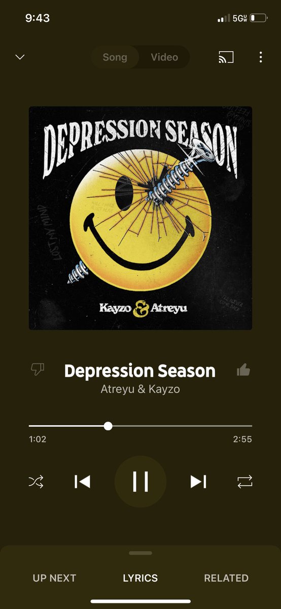 Spookybishhnena's tweet photo. On repeat @KayzoMusic   @atreyuofficial  #lovingit #depressionseason 🔥🔥🔥🔥🔥🔥 https://t.co/GFa9MSVU4e