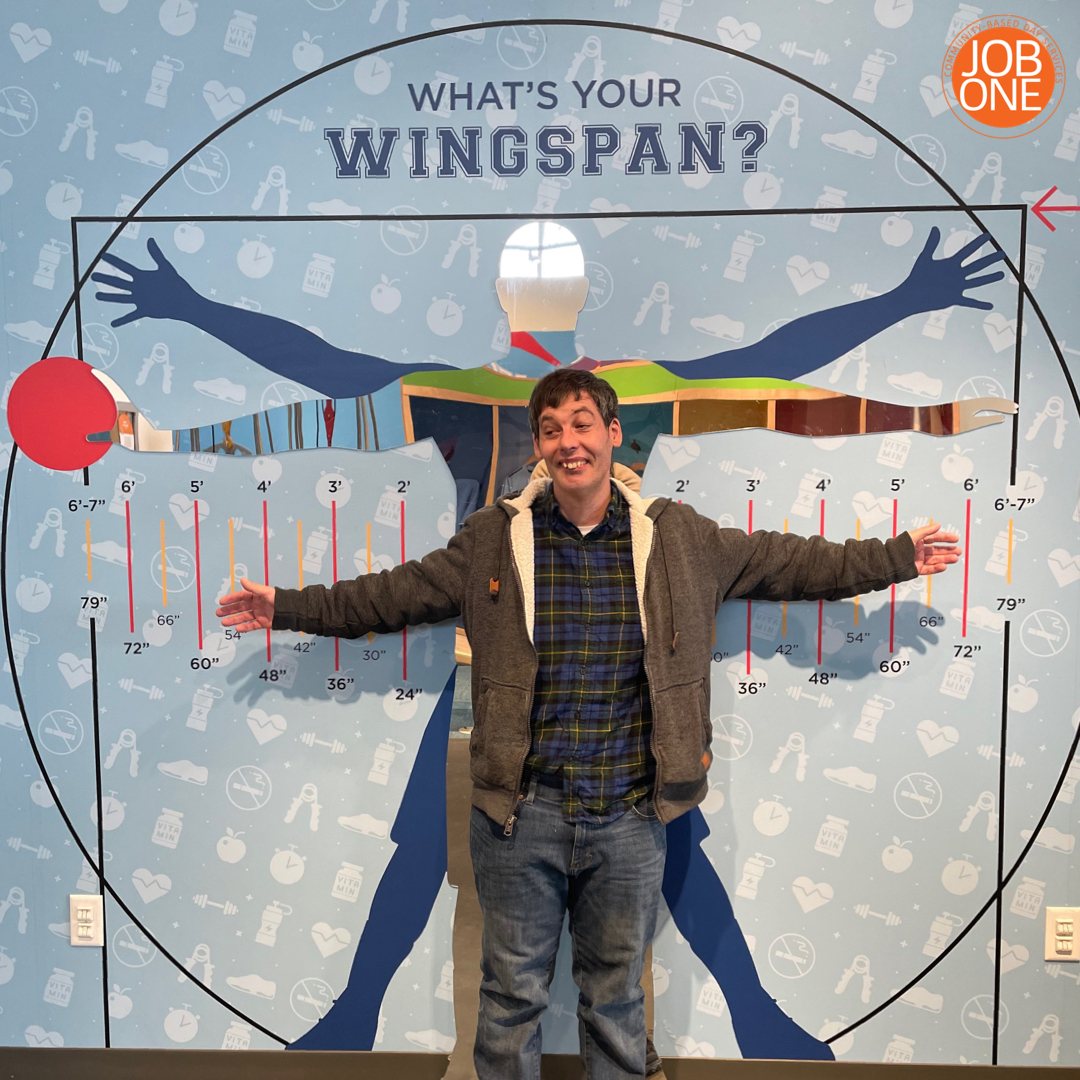 JobOneKC's tweet photo. Kenny's natural learning and teaching ability shined with his recent visit to @WonderscopeKC. He was extremely helpful to the kids in the engineering and art rooms!
#JobOneKC #BusinessOnAMission #ImagineThePossAbilities #ConnectEngageBelong #CommunityBasedDayServices https://t.co/0jlNxsQQM9