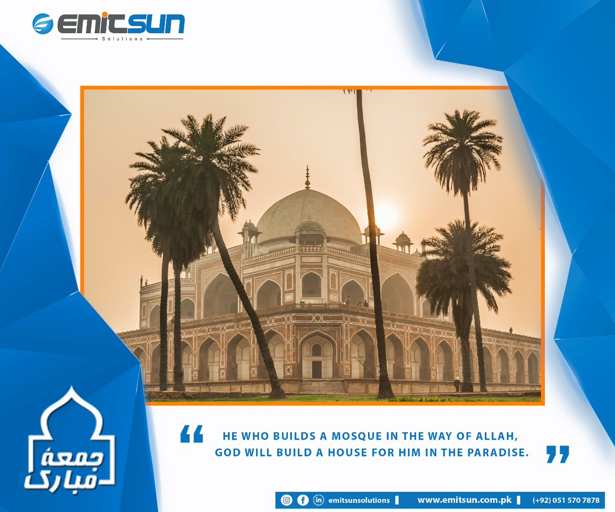 He who builds a mosque in the way of Allah ,God  will build a house for him in Paradise.
Jumma Mubarak 

#JummaMubarak #EmitsunSolutions #HVAC  #HVACmaintenance #HVACservice #HVAClife #HVACcontractor #HVACsupplier