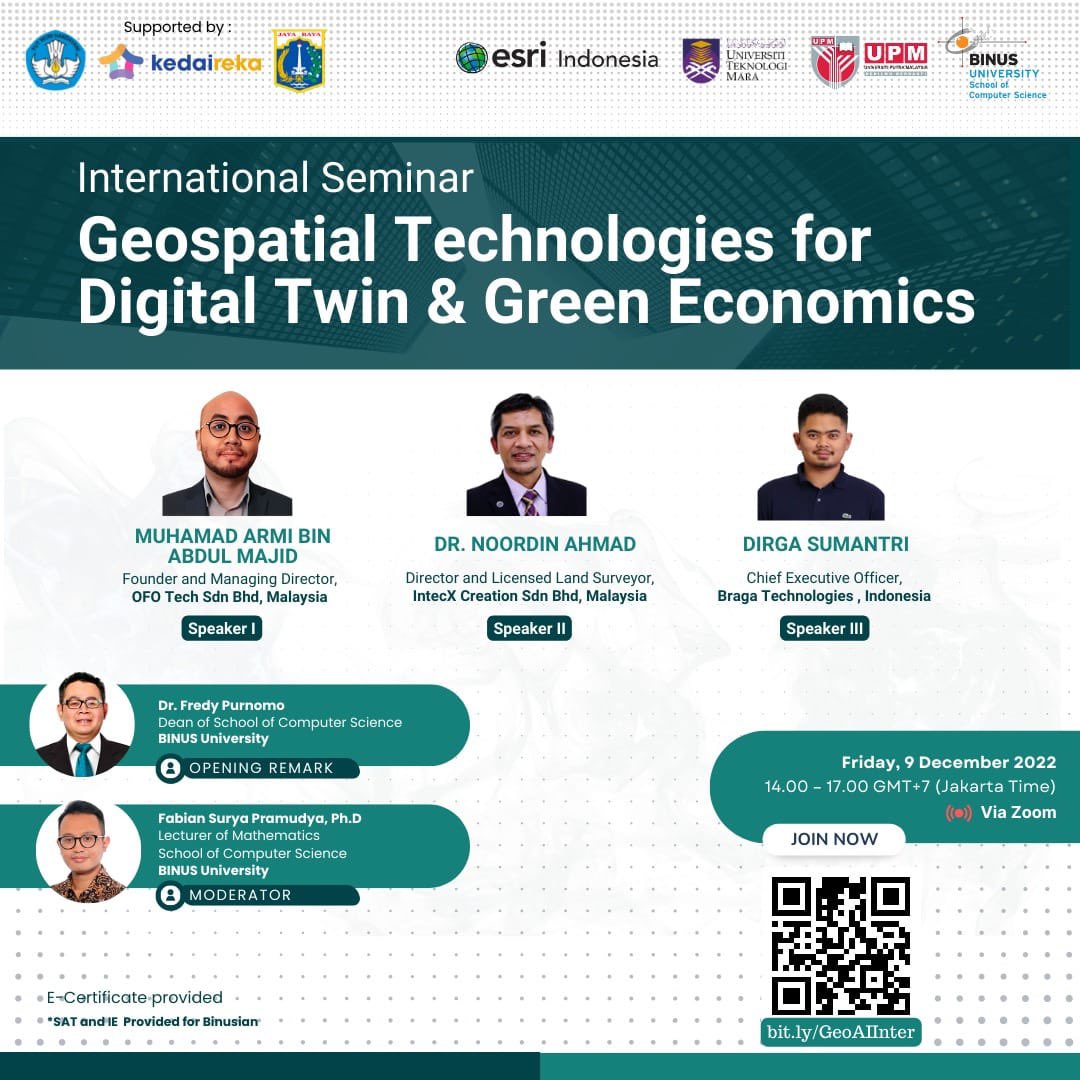 OFOtweets's tweet photo. Join us today to learn more about Geospatial Technologies for Digital Twin &amp; Green Economics!

Details Below 👇🏽 https://t.co/bUF0K0yKfl