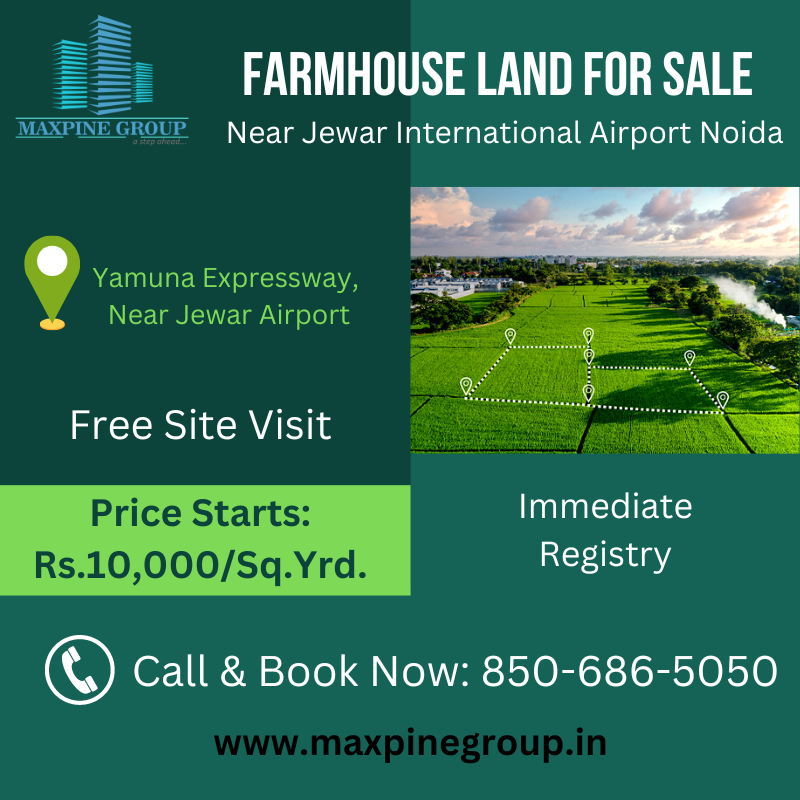 maxpinedevloper's tweet photo. Book Your #FarmhouseLand for Your Dream Farmhouse Near Noida International Airport, Jewar. Book Your Luxury Farmhouse Land @ Rs.10,000/Sq.Yrd. Only in this Green Township. For Book Your Luxury Farmhouse Land Call: 850-686-5050 and visit: https://t.co/ItPAFmBy1V https://t.co/EWy1H79kf0