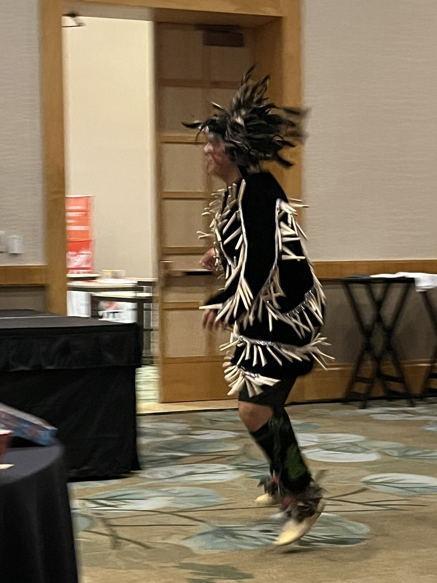 ChristineYH's tweet photo. The Stsโailes Sasquatch Dancers. #fnesc22 https://t.co/6p59yqt8w5