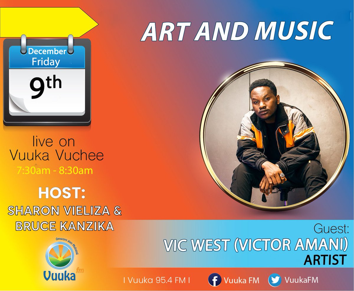Vuuka FM (@vuukafm) on Twitter photo #VuukaVuchee Umwimbi Vic West kutura Igisambai, amanyikani ku rwimbu 'Kuna Kuna' aveeye mno kutangira 7:30 asubuhi. Tega vuzwa hano <a href="/VuukaFM/">Vuuka FM</a> <a href="/SVieliza/">Sharon Vieliza</a> <a href="/mercykabaka/">mercy kabaka</a> WhatsApp 0705111444 #UmwoyoGwuMurogori #VuukaVuchee Umwimbi Vic West kutura Igisambai, amanyikani ku rwimbu 'Kuna Kuna' aveeye mno kutangira 7:30 asubuhi. Tega vuzwa hano <a href="/VuukaFM/">Vuuka FM</a> <a href="/SVieliza/">Sharon Vieliza</a> <a href="/mercykabaka/">mercy kabaka</a> WhatsApp 0705111444 #UmwoyoGwuMurogori