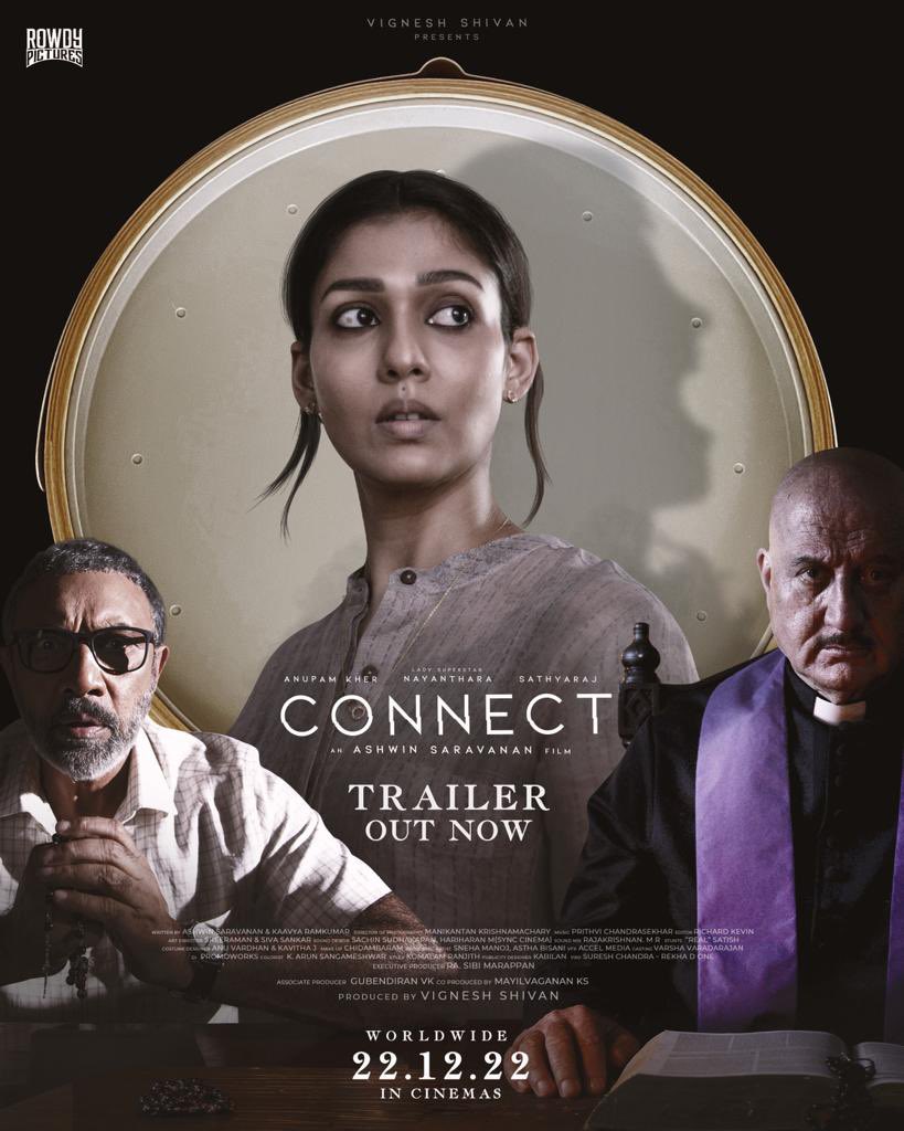 “Turn up the volume & turn off the lights. The devil is here.” Here is the much awaited official trailer of Connect! youtu.be/vhZ6re9WJS0 @VigneshShivn #Nayanthara @AnupamPKher #Sathyaraj #VinayRai @haniyanafisa @Ashwin_saravana @mk10kchary @prithvi_krimson @Rowdy_Pictures