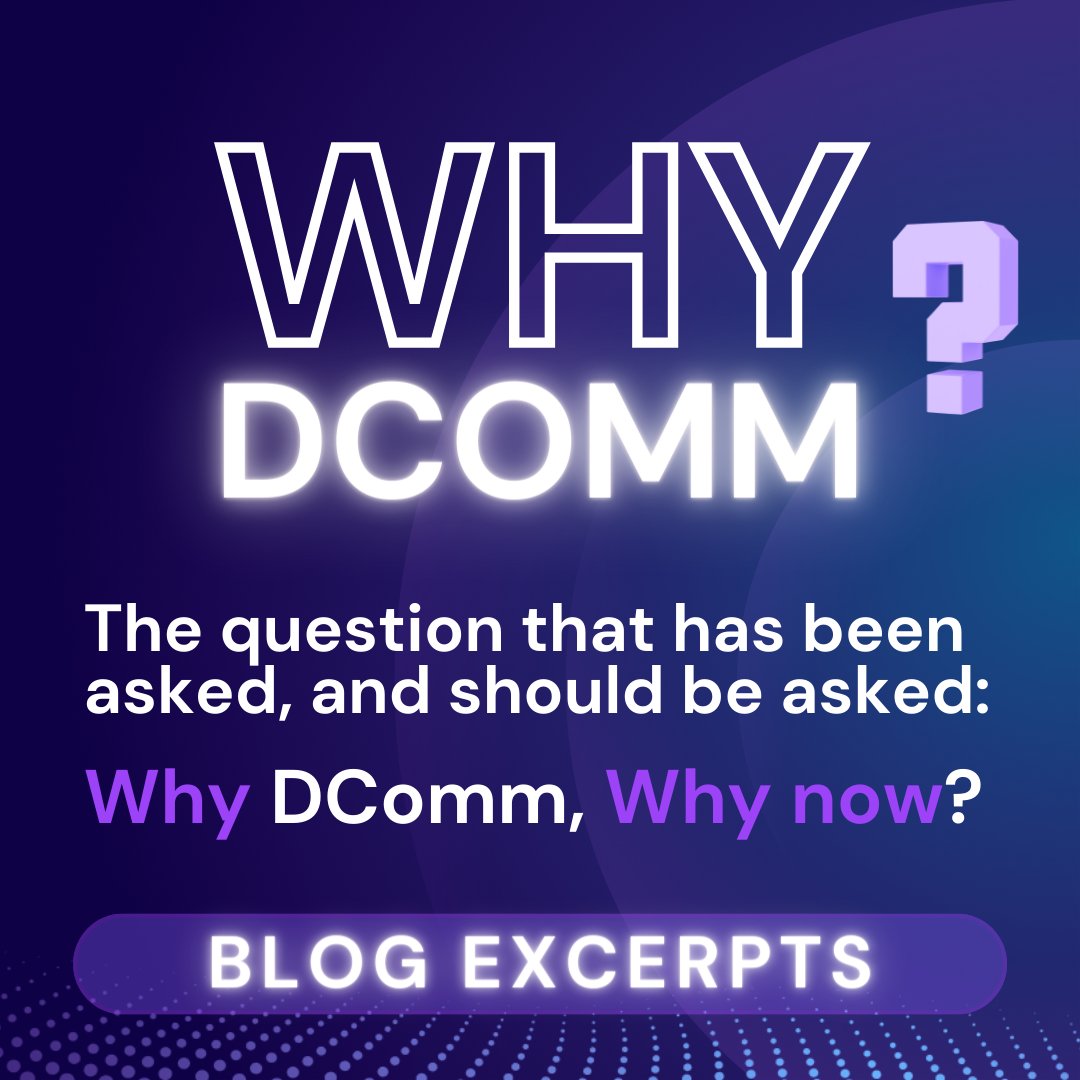 DComm_Official's tweet photo. 1/ Why #DComm? The question that has been asked, and should be asked: A few key pointers from a recent Blog Entry by CEO Gareth Beesley. #IamDComm https://t.co/5bSScSuWVW