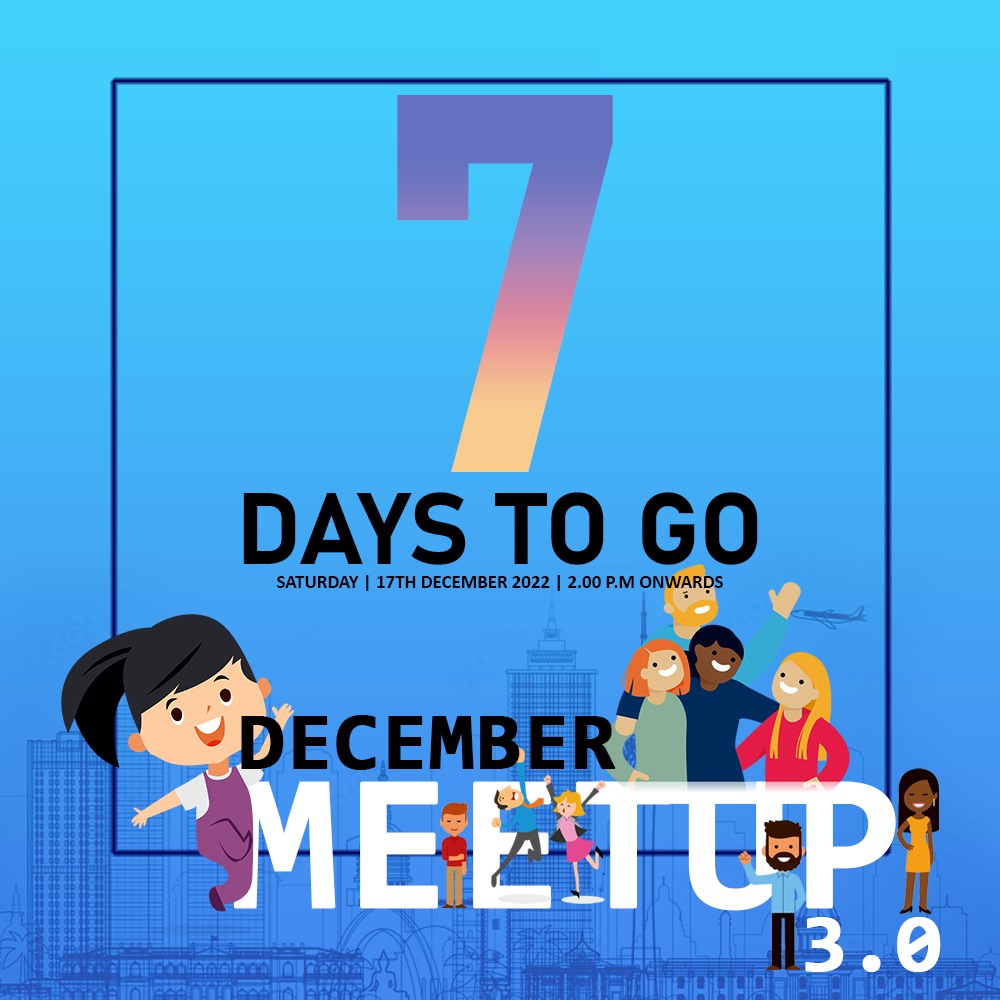 සතියකට දවස් 7⃣යි, #DecemberMeetup එකටත් තව දවස් 7⃣යි.

අද සවහ 6ට #DecemberMeetup 3.0 සඳහා ලියාපදිංචි වීමට ලබා දුන් කාලය අවසන් වන බව කරුණාවෙන් සලකන්න

Link for Registration : forms.gle/MKdmXw5bxSTwhu…