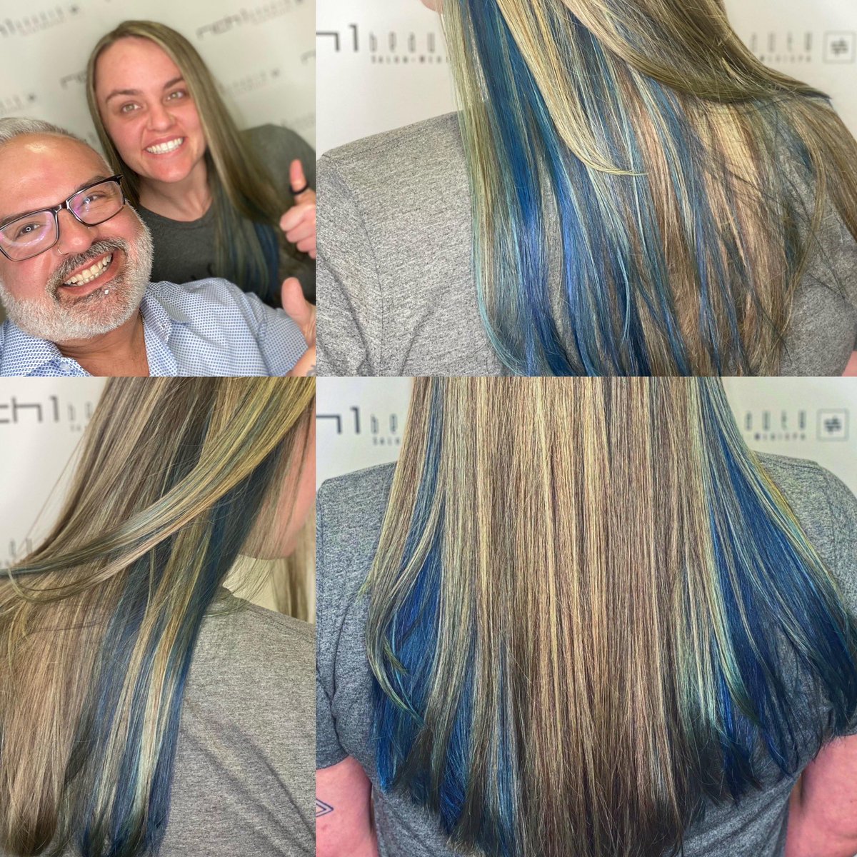 Rich1Beauty's tweet photo. Ty EM! Had some fun with #highlights and some fun #bluecolours 
.
.
.
#nanaimo #socolorcult #blondor #wellablondor #blue #bluehair #parksville #ladysmith #vancouverisland https://t.co/0qdsJneIxE